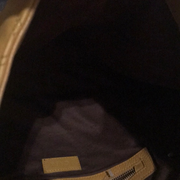 J CREW BOHO MUSTARD YELLOW QUILTED PURSE w/GOLD - Picture 4 of 4